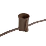 C9 100' String on Brown Wire, 100 Sockets