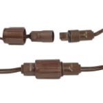 Coaxial 100 LED Warm White 4" Spacing Brown Wire