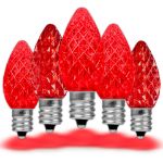 PeakPro Twinkle Red C7 LED Replacement Bulbs 25 Pack