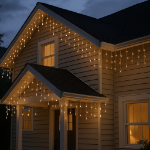 RetroGlo® Clear 100 Light Icicle Lights White Wire Long Drops