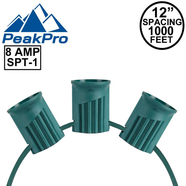 PeakPro Commercial Grade C9 1000' Spool 12" Spacing 8 Amp Green Wire