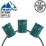 PeakPro Commercial Grade C9 1000' Spool 12" Spacing 10 Amp Green Wire