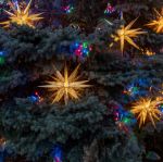 24" LED Moravian Star - Red Metallic