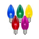 Assorted Twinkle C7 7 Watt Bulbs 25 Pack