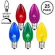 Assorted Transparent C9 7 Watt Replacement Bulbs 25 Pack