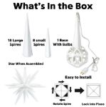 24" LED Moravian Star - White Frosted
