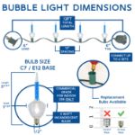 Traditional Classic Bubble Light Set 12 Lamps Red/Blue/Teal/Yellow