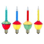 Traditional Classic Bubble Light Set 12 Lamps Red/Blue/Teal/Yellow