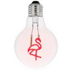 LED Flamingo Decorative Filament G80 Medium Base Glass Bulb  - 1pk