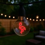 LED Flamingo Decorative Filament G80 Medium Base Glass Bulb  - 1pk