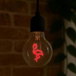 LED Flamingo Decorative Filament G80 Medium Base Glass Bulb  - 1pk