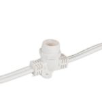 100' White Commercial Grade Stringer 100 Candelabra (e12) Base Sockets