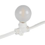 100' White Commercial Grade Stringer 100 Candelabra (e12) Base Sockets