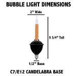 Orange Bubble Light Set with Silver Glitter