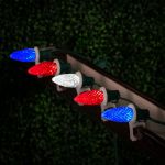 PeakPro Red/White/Blue C7 LED Replacement Bulbs 25 Pack