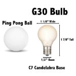Frosted White - G30 - Plastic Filament LED Replacement Bulbs - 25 Pack