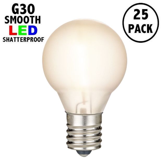 Frosted White - G30 - Plastic Filament LED Replacement Bulbs - 25 Pack