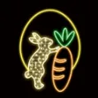 Easter Bunny with Carrot and Egg