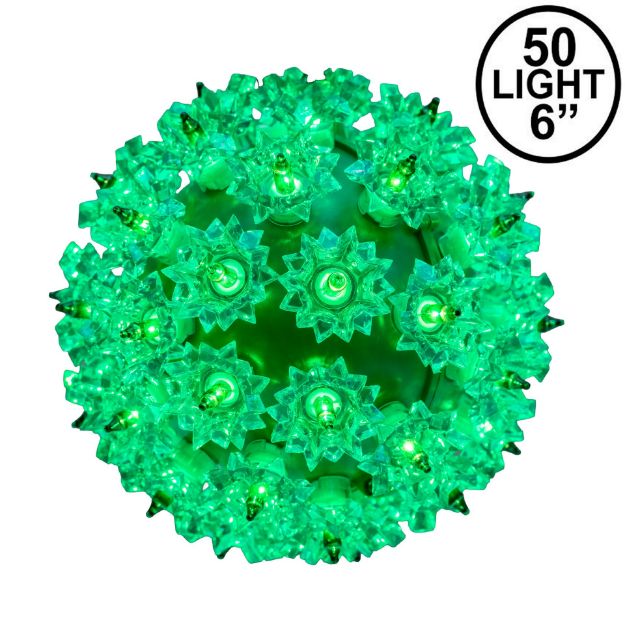 Green 50 Light Mini Starlight Sphere 6"