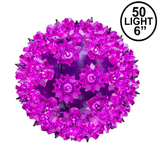Purple 50 Light Mini Starlight Sphere 6"