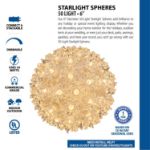 Purple 50 Light Mini Starlight Sphere 6"
