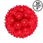 Red 50 Light Mini Starlight Sphere 6"