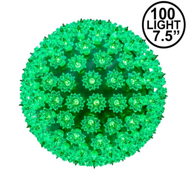 Green 100 Light Starlight Sphere 7.5"