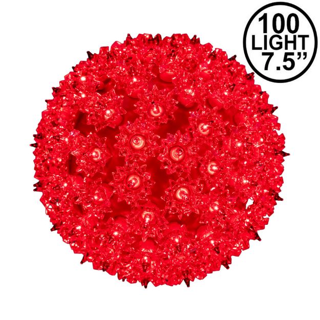 Red 100 Light Starlight Sphere 7.5" 