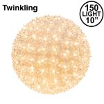 150 Light 10" Clear Twinkling Starlight Spheres