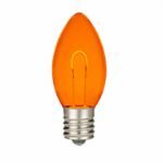 Amber C9 U-Shaped LED Plastic Flex Filament Replacement Bulbs 25 Pack 