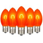 Amber C9 U-Shaped LED Plastic Flex Filament Replacement Bulbs 25 Pack 