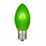Green C9 U-Shaped LED Plastic Flex Filament Replacement Bulbs 25 Pack 