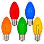 Multi C9 U-Shaped LED Plastic Flex Filament Replacement Bulbs 25 Pack 