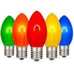 Multi C9 U-Shaped LED Plastic Flex Filament Replacement Bulbs 25 Pack 