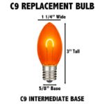 Multi C9 U-Shaped LED Plastic Flex Filament Replacement Bulbs 25 Pack 