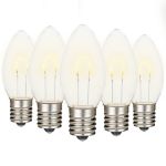 Warm White C9 U-Shaped LED Plastic Flex Filament Replacement Bulbs 25 Pack 