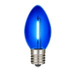 Blue C9 LED Plastic Filament Replacement Bulbs 25 Pack 