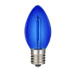 Blue C9 LED Plastic Filament Replacement Bulbs 25 Pack 