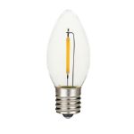 Pure White C9 LED Plastic Filament Replacement Bulbs 25 Pack 