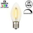 Warm White C9 LED Plastic Filament Replacement Bulbs 25 Pack 