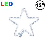 12" Small Christmas Star LED Rope Light Motif