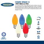 Green Ceramic Opaque C9 7 Watt Bulbs 25 Pack