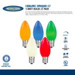 Purple Ceramic Opaque C7 5 Watt Replacement Bulbs 25 Pack